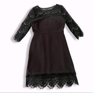 Express Size 6 lace Black body on dress